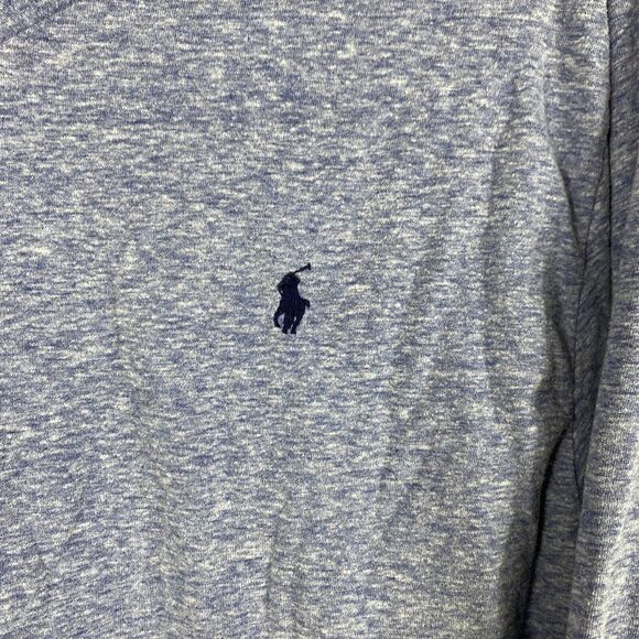 Polo Ralph Lauren Kids Classic V-Neck Long Sleeve T-Shirt Blue Sz Youth XL 18/20 - Picture 3 of 6